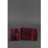 Бордовый кошелек из винтажной кожи на кнопке BlankNote (12503) - 4
