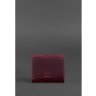 Бордовый кошелек из винтажной кожи на кнопке BlankNote (12503) - 5