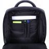 Чорний чоловічий рюкзак з якісного текстилю з відсіком під ноутбук Bagland (53863) - 6