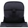 Чорний чоловічий рюкзак з якісного текстилю з відсіком під ноутбук Bagland (53863) - 7