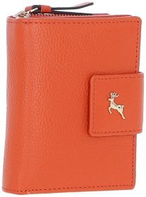 Яскраве жіноче шкіряне портмоне Ashwood 94463 (помаранчеве)