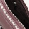 Женская сумка кроссбоди на 2 отделения из кожи флотар через плечо Borsa Leather 104563 фиолетового цвета modnotak фото - 5