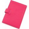 Розовая обложка для паспорта из натуральной кожи с фиксацией KARYA (443-040) - 3