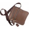 Светло-коричневая сумка планшет из натуральной кожи Leather Collection (11522) - 5