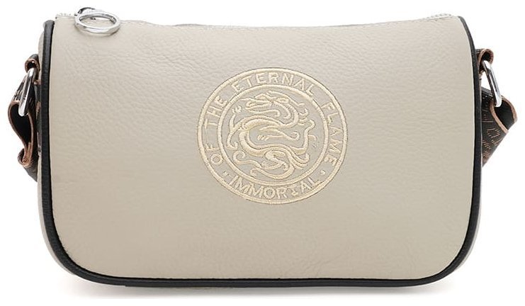 Компактная женская сумка из фактурной кожи Borsa Leather 94663 бежевого цвета фото №1 Компактная женская сумка из фактурной кожи Borsa Leather 94663 бежевого цвета modnotak фото №1