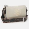 Компактная женская сумка из фактурной кожи Borsa Leather 94663 бежевого цвета фото №2 Компактная женская сумка из фактурной кожи Borsa Leather 94663 бежевого цвета modnotak фото - 2