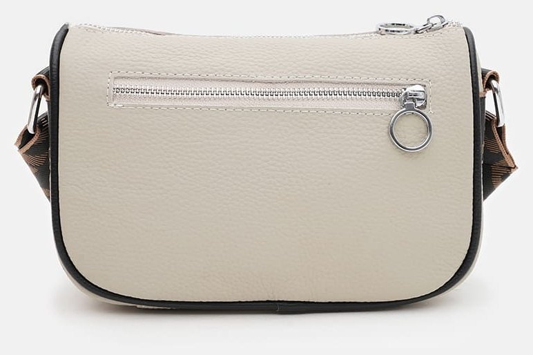 Компактная женская сумка из фактурной кожи Borsa Leather 94663 бежевого цвета фото №3 Компактная женская сумка из фактурной кожи Borsa Leather 94663 бежевого цвета modnotak фото №3