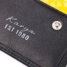 Черный стильный мужской кошелек из натуральной кожи с тиснением без монетницы KARYA (2421049) - 6