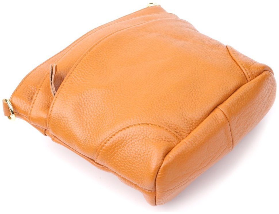Яркая женская сумка рыжего цвета из натуральной фактурной кожи Vintage 94863 фото №3 Яркая женская сумка рыжего цвета из натуральной фактурной кожи Vintage 94863 modnotak фото №3