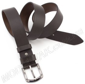 Чоловічий ремінь з хромованою пряжкою Grande Pelle (40357)