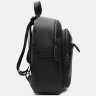 Стильний жіночий рюкзак середнього розміру із чорної шкіри Keizer (21303) - 4