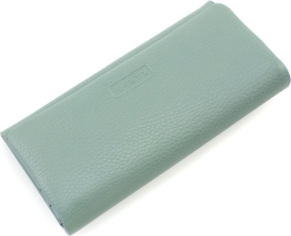 Великий жіночий гаманець фісташкового кольору з натуральної шкіри KARYA (55963)