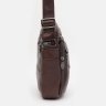 Зручна чоловіча сумка на плече з фактурної шкіри в коричневому кольорі Keizer (19376) - 4