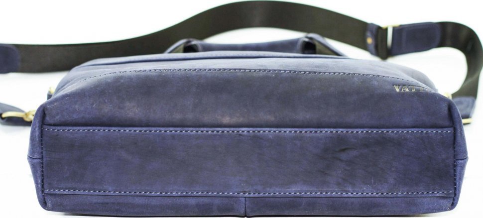 Мужская деловая сумка в стиле винтаж с ручками и ремнем на плечо VATTO (11904)