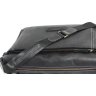 Черная кожаная сумка через плечо горизонтального типа VATTO (12004) - 8