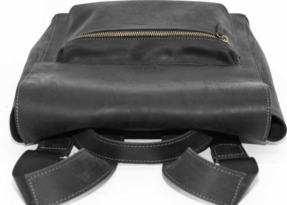 Класичний чоловічий рюкзак чорного кольору з клапаном VATTO (12104)