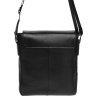 Средняя мужская кожаная сумка черного цвета с ремешком на плечо Borsa Leather (56963) - 3