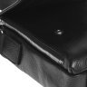 Средняя мужская кожаная сумка черного цвета с ремешком на плечо Borsa Leather (56963) - 8