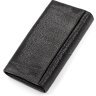 Чорний гаманець з натуральної шкіри морського ската з фіксацією STINGRAY LEATHER (024-18089) - 2