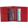 Червоний жіночий гаманець із натуральної шкіри з магнітною фіксацією ST Leather 1767263 - 2