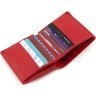 Красный женский кошелек из натуральной кожи с магнитной фиксацией ST Leather 1767263 - 5
