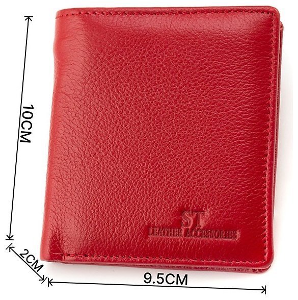 Червоний жіночий гаманець із натуральної шкіри з магнітною фіксацією ST Leather 1767263 modnotak фото №3