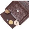 Мужской портмоне без застежки из натуральной зернистой кожи коричневого цвета KARYA (2421365) - 6