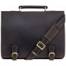 Мужской портфель из винтажной кожи темно-коричневого цвета Visconti Hulk 77363 - 1