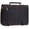 Мужской портфель из винтажной кожи темно-коричневого цвета Visconti Hulk 77363 - 4