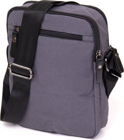 Графитовая текстильна чоловіча сумка на два відділення Vintage (20659)