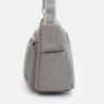 Женская кожаная сумка серого цвета с одной лямкой Keizer (22053) - 4