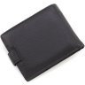 Среднее мужское портмоне из натуральной кожи черного цвета под карты и документы ST Leather 1767463 - 7