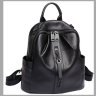 Жіночий рюкзак для міста із фактурної шкіри чорного кольору Olivia Leather 77563 - 1