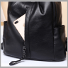 Жіночий рюкзак для міста із фактурної шкіри чорного кольору Olivia Leather 77563 - 3