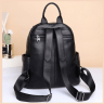 Жіночий рюкзак для міста із фактурної шкіри чорного кольору Olivia Leather 77563 - 4