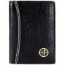 Компактный картхолдер-кошелек из фактурной кожи черного цвета Hammonds Flycatcher CC609 без монетницы 107963 modnotak фото - 1