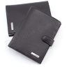 Черный кожаный кошелек под документы и паспорт KARYA (0914-45) - 1