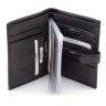 Черный кожаный кошелек под документы и паспорт KARYA (0914-45) - 2