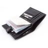 Черный кожаный кошелек под документы и паспорт KARYA (0914-45) - 7