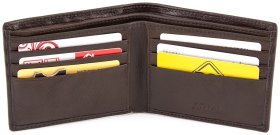 Коричневе портмоне з фіксацією на магніт BOSTON (16702)