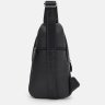 Мужской кожаный рюкзак-слинг среднего размера в черном цвете через плечо Keizer (59163) - 3