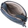 Женская стеганая сумка из натуральной кожи синего цвета с длинным ремешком Vintage 2422327 - 5