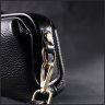 Чорна жіноча сумка-клатч із натуральної шкіри з хлястиком на магніті Vintage 2422427 - 9