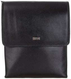 Чоловіча шкіряна сумка через плече DESISAN 80564 Чорна