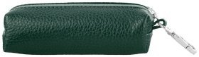 Зеленая женская ключница из фактурной кожи на молнии Desisan 80664