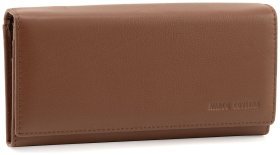 Женский кошелек из мягкой натуральной кожи с магнитной фиксацией Marco Coverna 90864 светло-коричневого цвета