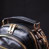 Стильная женская сумка маленького размера на плечо из высококачественной кожи Vintage (20688) - 9