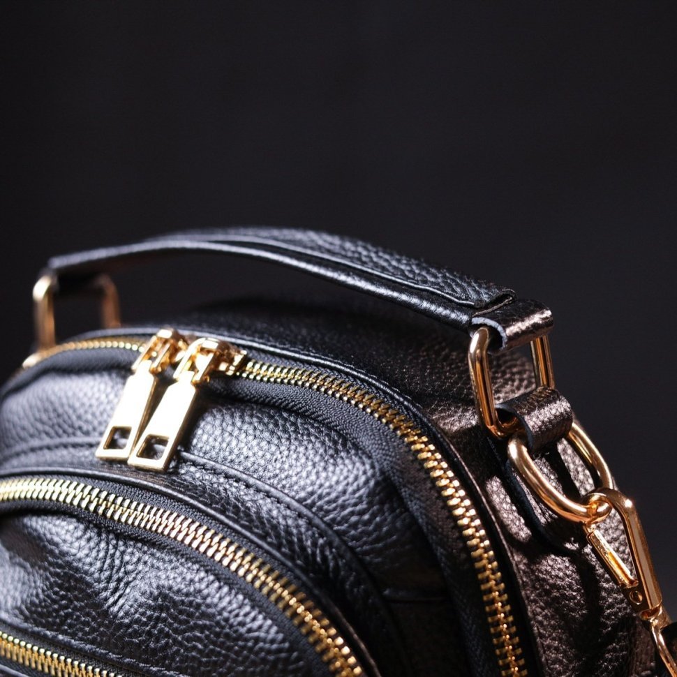 Стильная женская сумка маленького размера на плечо из высококачественной кожи Vintage (20688)