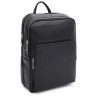 Чоловічий рюкзак великого розміру із чорної натуральної шкіри на два відділення Ricco Grande 71664 - 1