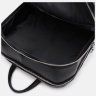 Чоловічий рюкзак великого розміру із чорної натуральної шкіри на два відділення Ricco Grande 71664 - 5